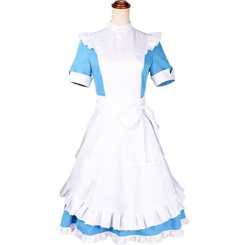Sword Art Online Alice Synthesis Thirty Maid cosplay Apron Dress Halloween Costumes For Women