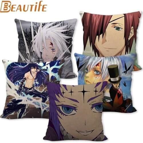 Custom D.Grayman Pillowcase Cartoon Girl Wedding Decorative Cotton Linen Pillow Case For Home Pillow Cover 45X45cm One Side