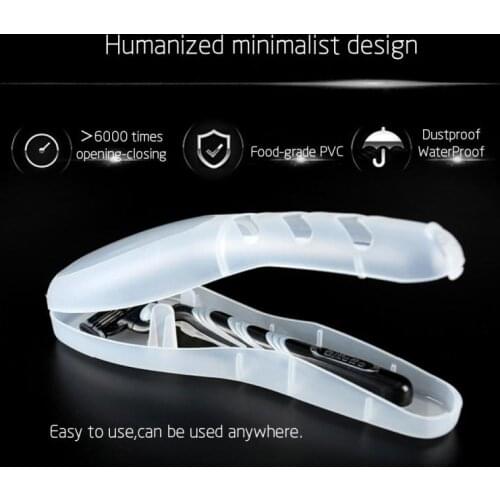 Portable Packing Travel Shaver Case Plastic Razor Box Blades Holder Suitcase Holder Baggage Boarding Organizer Box Accessories