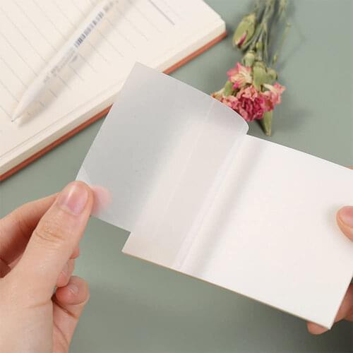 Simple Transparent Sticky Notes Self Adhesive Memo Pad Markers Stickers For Records school supplies Office stationary Note Paper