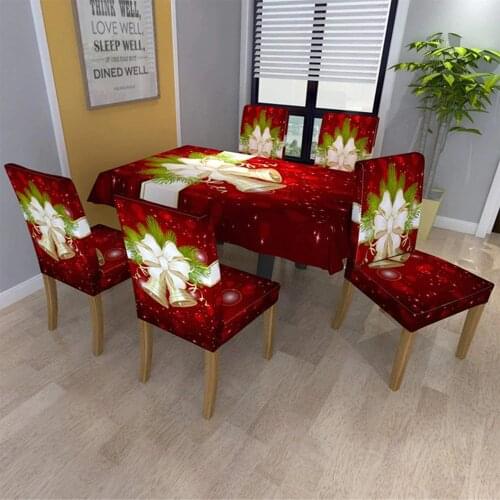 Christmas Table Cloth Elastic Banquet Washable Tablecloth Decorative Table Cover Xmas Home Decor Christmas Decorations For Home