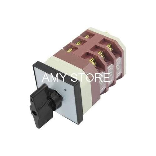 Self Locking AC 380V 16A NO NC On/Off 12 Terminals Cam Changeover Switch