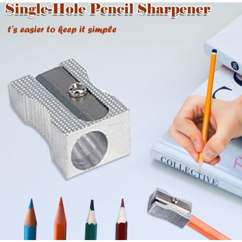 2PCS Creative Single-hole Metal Aluminum Alloy Pencil Sharpener DIY Kid Die-Cut Machines For Families/Schools And Offices 2021