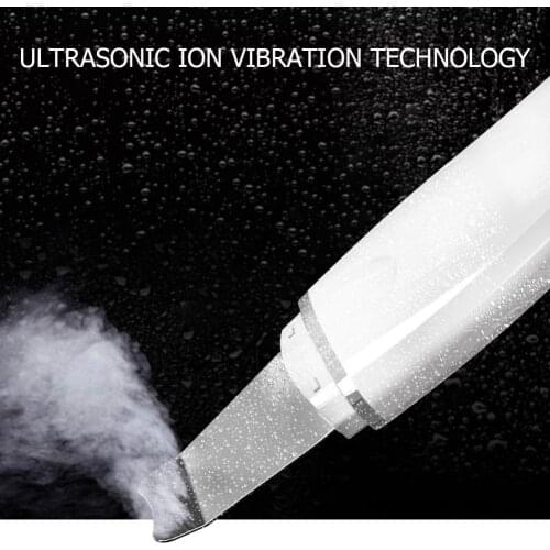 Ultrasonic Blackhead Removal Deep Face Cleaning Massager Skin Scrubber Exfoliating Peeling Spatula Pore Cleaner