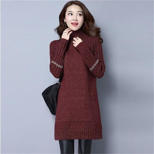 Spring and Autumn sweater female hedging loose wild long paragraph was thin skirt bottoming shirt long sleeve autumn and winter
