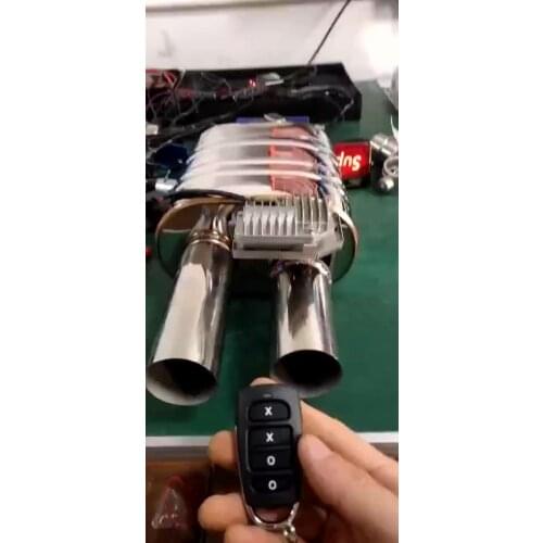 3" Exhaust Electric Valve Cut Out System with T-shape Stainless Muffler+Remote Control