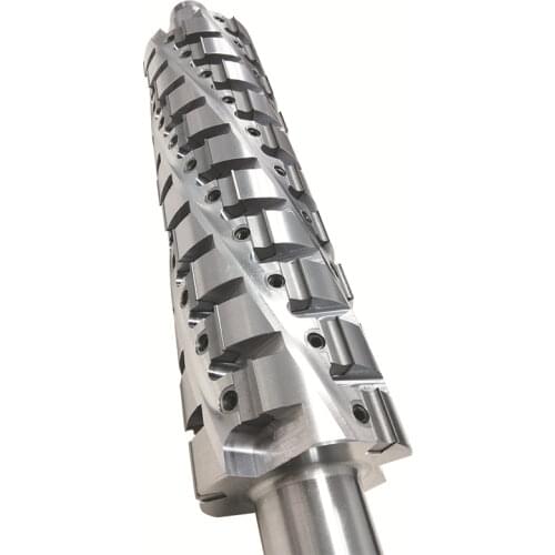 High quality Woodworking Tools Cutter Helical Cutter Head Blade Planer Shaft Spindle Heavy Cutting Spiral Cutterhead