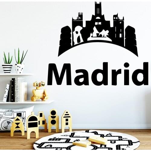 Fun Madrid Wall Sticker Home Decoration Accessories For Kids Room Living Room Home Decor WallMurals Naklejki Na Sciane