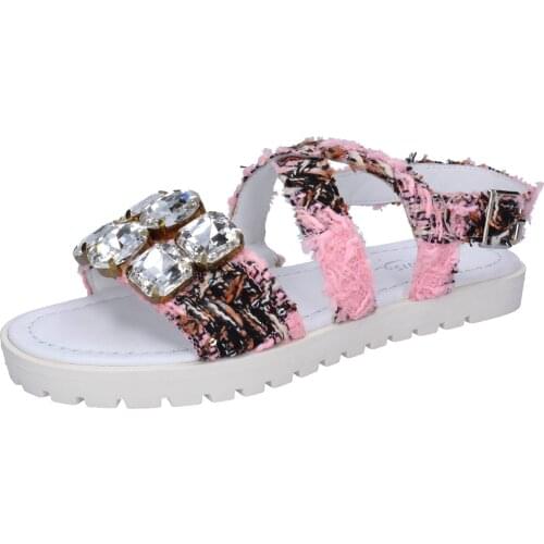 IOANNIS sandals women pink fabric