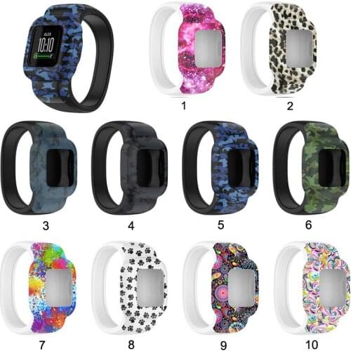 100pcs Colorful Wristband Silicone No Buckle Watch Band Strap Watchband Sports Replacement for Garmin Vivofit jr.3