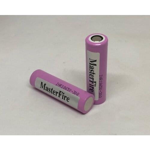 2pcs/lot MasterFire Original 3.7V 3000mAh 18650 Battery INR18650 30Q Discharge 15A Rechargeable Lithium Batteries for Samsung
