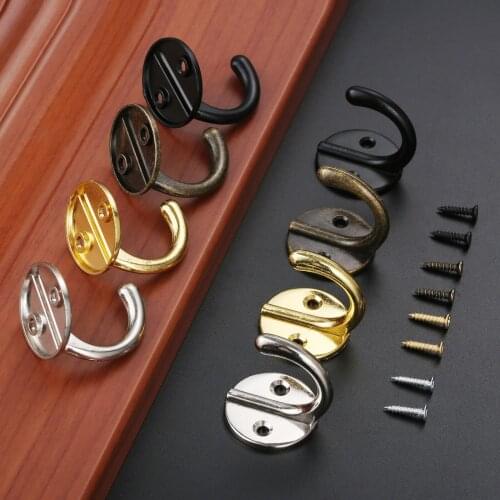 20Pcs 31*38mm Zinc Alloy Small Wall Hooks Kitchen Bathroom Door Coat Hook Hanger Towel Clothes Bag Hanger Storage Holder &Screws