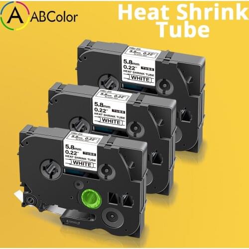 3PK Labels For Brother HSe 211 HSe211 HSe-211 Label Tape 6mm Heat Shrink Tube Label TZe 231 HSe For Brother P touch Label Maker