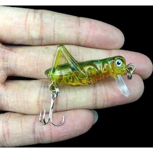 40mm 3g Grasshopper insects Fishing Lures Flying Wobbler Lure hard bait Lifelike Artificial baits Bass Jerkbaits Swimbait Pesca