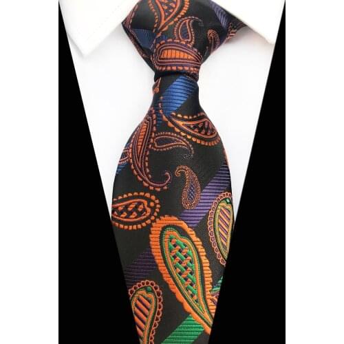 8cm New Design Men Formal Occasion Ties High Quality Colorful Paisley Necktie for Party Wedding