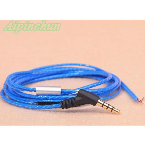 Aipinchun 3.5mm CTIA 4-Pole Jack DIY Earphone Audio Cable With Mic Repair Replacement Headphone OFC Wire Cord AA0238