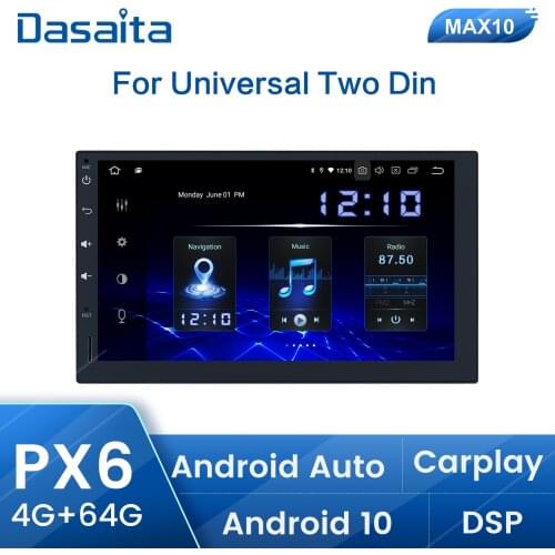 Dasaita 7" IPS Screen Car 2 din android 10 Universal Car Multimedia Player Touch Screen for Nissan Toyota Radio