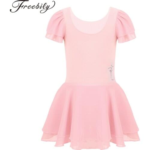 Kid Teens Professional Ballet Tutu Dress Fitness Gymnastics Leotard Ballet Dress Kids Dance Leotard Ballerina Clothes for Girls