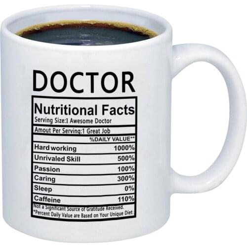 Doctor gift Mug 11oz white ceramic nurse gift coffee mug Travel tea milk cups hospital worker Gift mugs