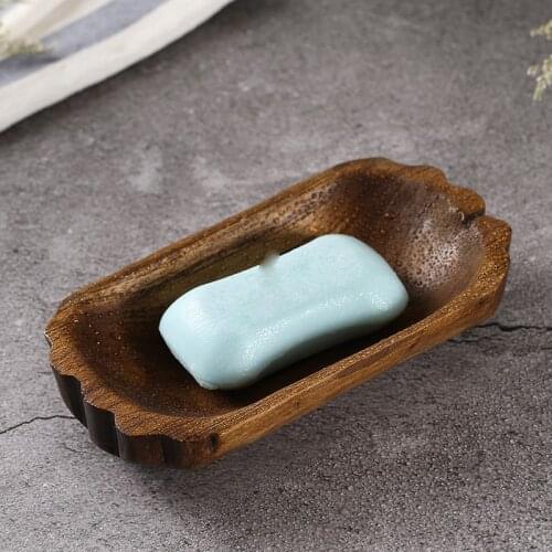 Soap Dish Creative Wooden Drain Soap Dish Bathroom Decoration Household Wooden Soap Dish Restaurant Hotel Service Supplies