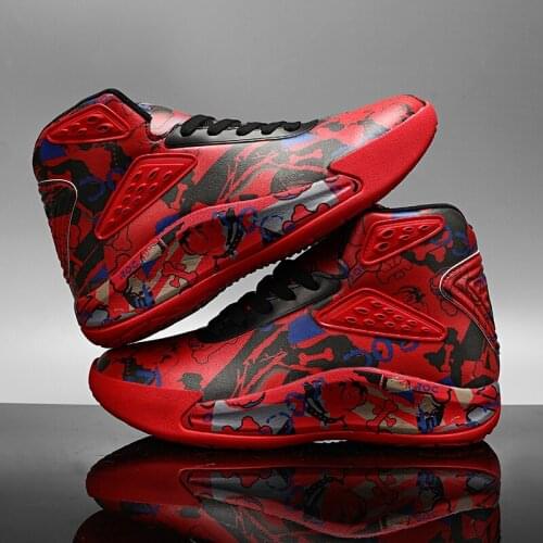 Spring Men Basketball Boots White Black Men Sport Shoes High Top Gym Mens Trainers Designer Non-Slip Basketball Shoes Male