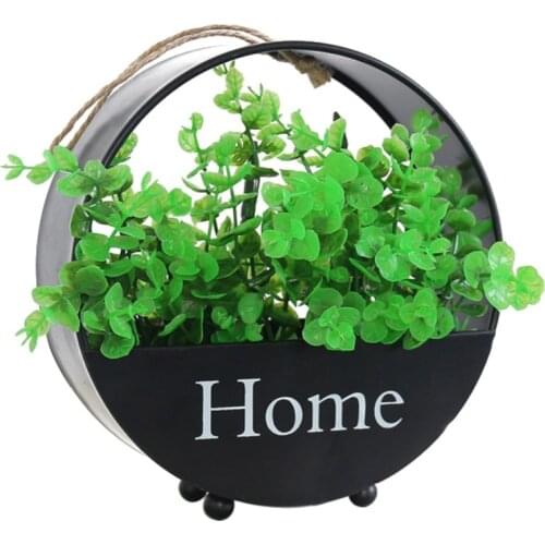 Wall Hanging Flower Basket Boxed Living Room Party Wedding Office Decorative Flower Pot Racks for Home Desk Table Decor