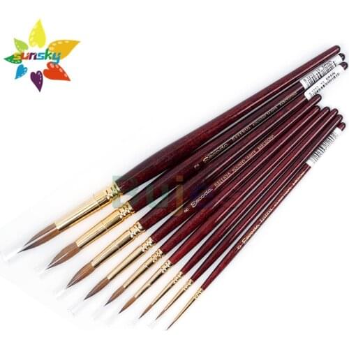 Original Spain ESCODA RESERVA 1212 Natural Kolinsky mink hair Round head Watercolor Acrylic gouache painting brush Art supplies