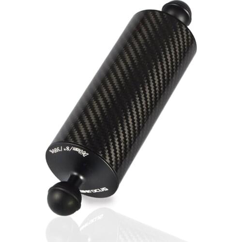 MINIFOCUS 4PCS D60mm Carbon Fiber Underwater Float Arm Double Ball Buoyancy for Diving Tray Video Light/Strobe Floating System