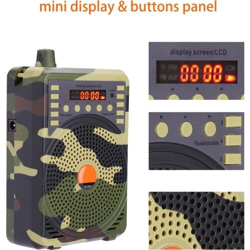 Portable Electronic Bird Caller Hunting Decoy Calls MP3 Speaker Remote Controller Kit (EU Plug) With Mini Display