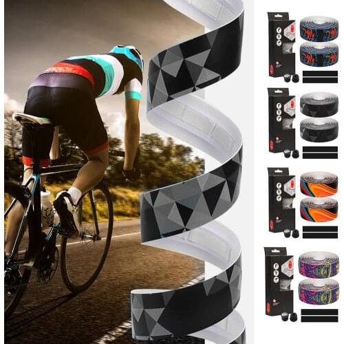 Bicycle Handlebar Grip Tape Road Bike Bar Wrap With Bar Plugs PU+EVA Anti-slip Anti-vibration Strap For Cycling Bike Accessories