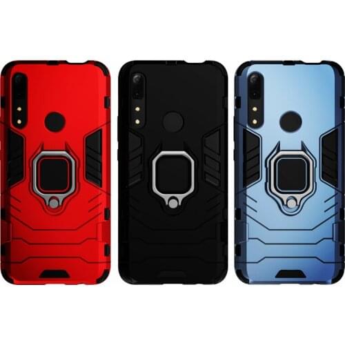 Shockproof Armor Ring Holder Case for Huawei Honor 9X Premium Hard PC Soft TPU Hybrid Back Cover For Honor 9X Global Coque Funda