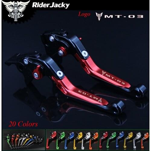 Riderjacky Red+Black For Yamaha MT-03 MT03 MT 03 2015-2018 2017 Adjustable Folding Extendable Motorcycle Brake Clutch Levers