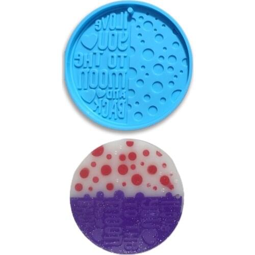 Handcraft Epoxy Resin Mold Valentines Day Love Truck Love Heart Circle Decoration Silicone Mould DIY Crafts Casting Tools X4YA