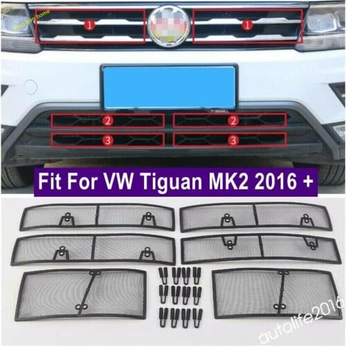 Lapetus Accessories Front Insect Screening Mesh Front Grille Protection Net Cover Trim Fit For Volkswagen VW Tiguan 2016 - 2020
