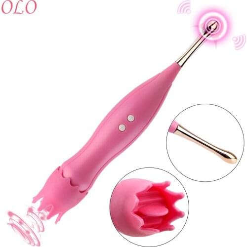 OLO Powerful Magic Wand AV Vibrator Clitoris Stimulator Sex Toys for Women G Spot Massager Tongue Licking Clit Nipple Vibrators