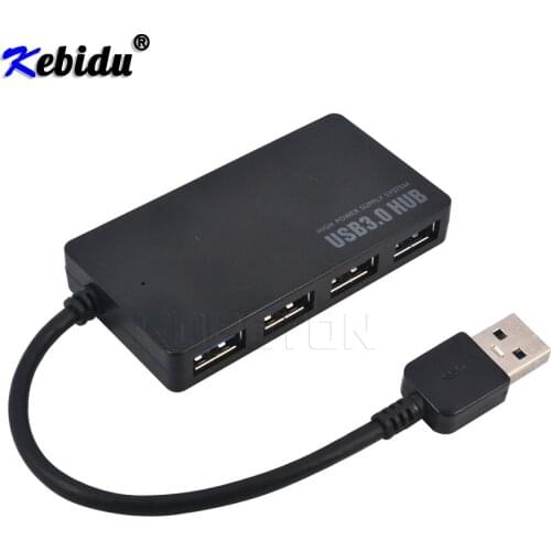 Kebidu 5Gbps High Speed Hub 4 Ports USB 3.0 Splitter Automatic Switching Adapter Plug Play For Laptop PC Computer