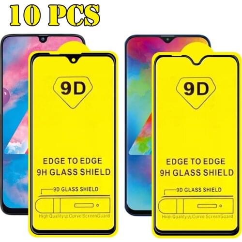 10pcs 9D Tempered Glass 9H Full Glue Screen Protector Film For Samsung Galaxy Note 21 FE 20 A01S A02S A03S A21S A31S A51S A71S