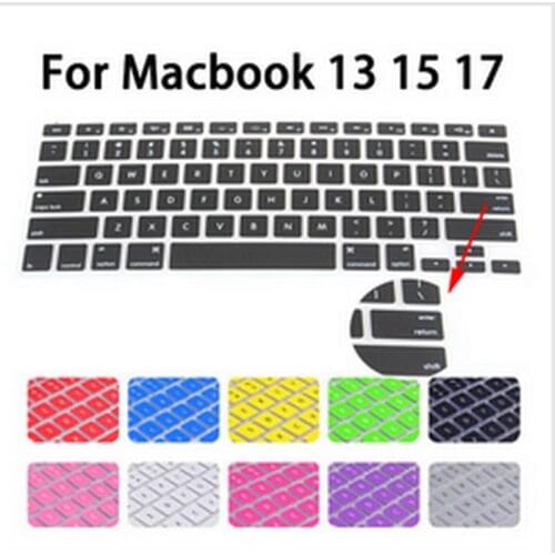10PCS US Silicone Laptop keyboard Skin Protector Cover Protective Guard for Apple Macbook Air Retina 13 15 17 Pro 13