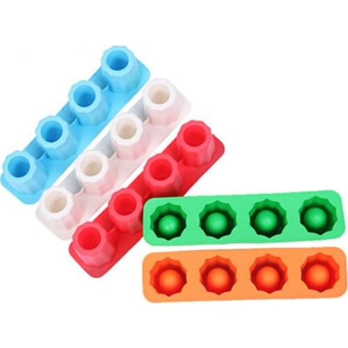 3pcs/Set Ice Cube Tray Mold Makes Shot Glasses Ice Mould Novelty Gifts 4-cups Ice Tray Summer Drinking Tool