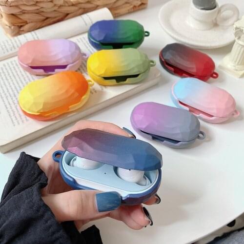 Diamond Pattern Case For Samsung Galaxy Buds Plus Gradient Color Bluetooth Earphone Protector Hard PC Cover For Galaxy Buds Capa