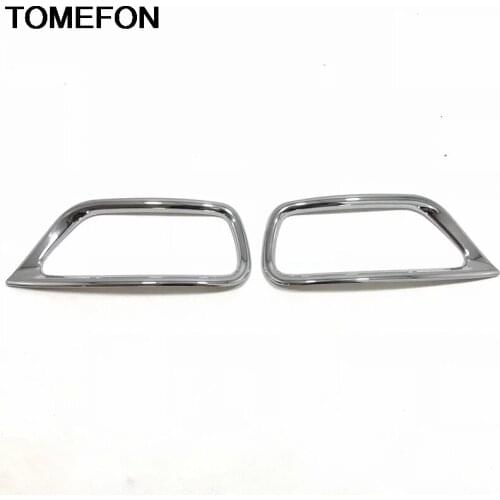 TOMEFON For Jeep Grand Cherokee 2014-2018 Exterior Rear Foglight Cover Trim ABS Chrome Overlay Car Styling 2pcs