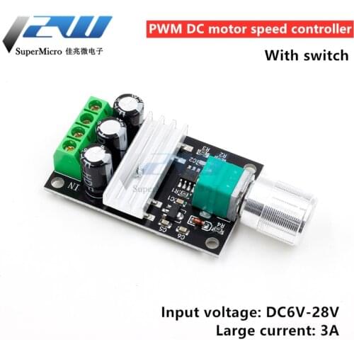 DC PWM motor speed regulator 6V12V24V28V 3A switch to regulate speed 1203BK