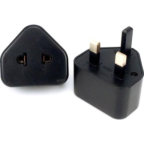 EU US 2 Pin To UK 3 Pin Plug AC Universal Adapter Travel Converter British G Type Standard Input Plug 5A Fuse