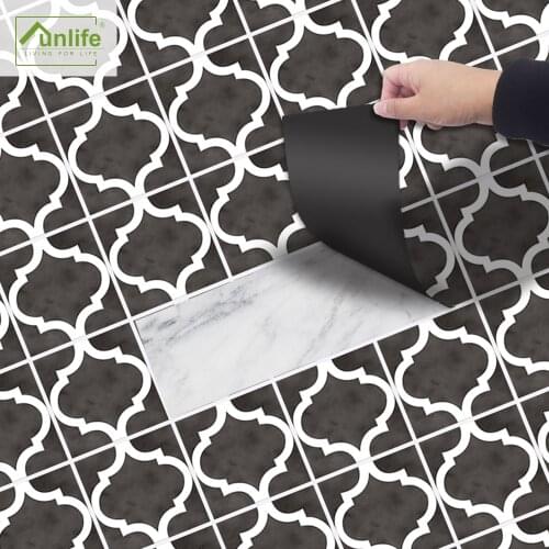 Funlife®20x300cm Zahara Black Ground Sticker Anti-slip Self-adhesive Floor Sticker for Bathroom Bedroom Kitchen Home Decor