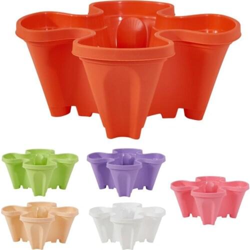 Plant Pot Vertically Stackable Space-Saving PP Strawberry Herb Planter for Gardening Flower Pots Succulent Nursery Pots Planter