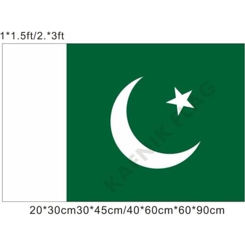 KAFNIK,free shipping 20*30cm/30*45cm/40*60cm/60*90cm small flags Pakistan Flag for Countries World Event Decorative Flags