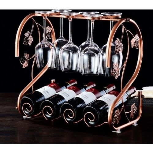 Creative wine glass rack decoration wine bottle rack rack iron wine rack decoration wine cabinet decoration home living room