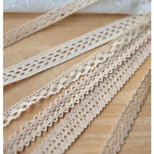 Hot!!! 5 Meters Home DIY Sewing Patchwork Crafts Lace Clothing Decorative Lace Ribbon Cotton Crochet Lace Embroidered Trim