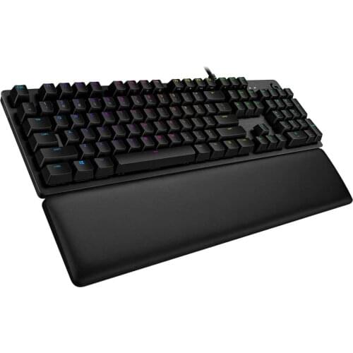 Logitech G513 Carbon Lightsync RGB Mechanical Gaming Keyboard With Gx Brown Switches Memory Foam Palmrest Usb Passthrough Carbon