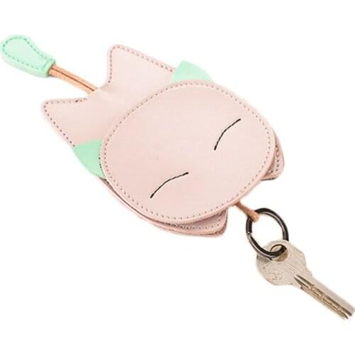 15PCS / LOT Cute Cartoon Cat Printing Key Wallets Women PU Key Holder Organizer Bag Female Car Key Housekeeper Keychain Case
